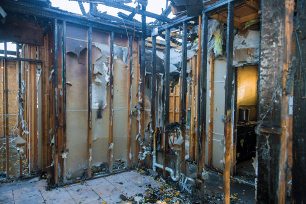 Professional Fire Board Up technician working in Luck, WI